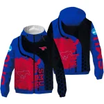 smu mustangs grid streak blue black windbreaker jacket best selling