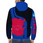 smu mustangs grid streak blue black windbreaker jacket best selling