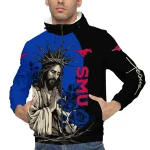 smu mustangs jesus roses blue black windbreaker jacket best selling