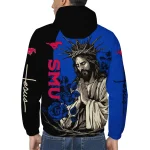 smu mustangs jesus roses blue black windbreaker jacket best selling