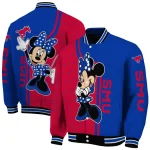 smu mustangs minnie mouse blue varsity jacket best selling