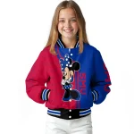 smu mustangs minnie mouse blue varsity jacket best selling