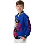 smu mustangs minnie mouse blue varsity jacket best selling