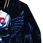 smu mustangs skull bite blue black varsity jacket best selling