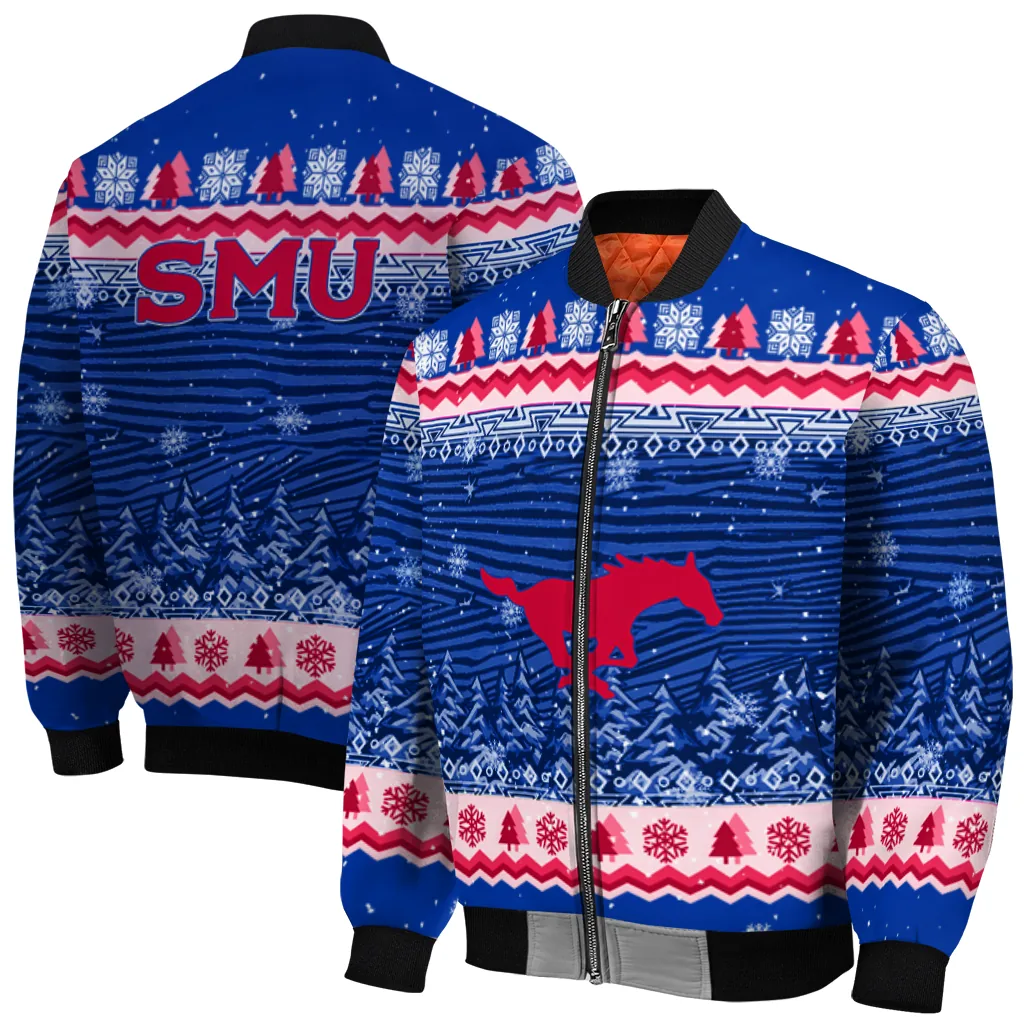 smu mustangs snowy pines blue bomber jacket best selling smu mustangs snowy pines blue bomber jacket best selling
