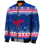 smu mustangs snowy pines blue bomber jacket best selling