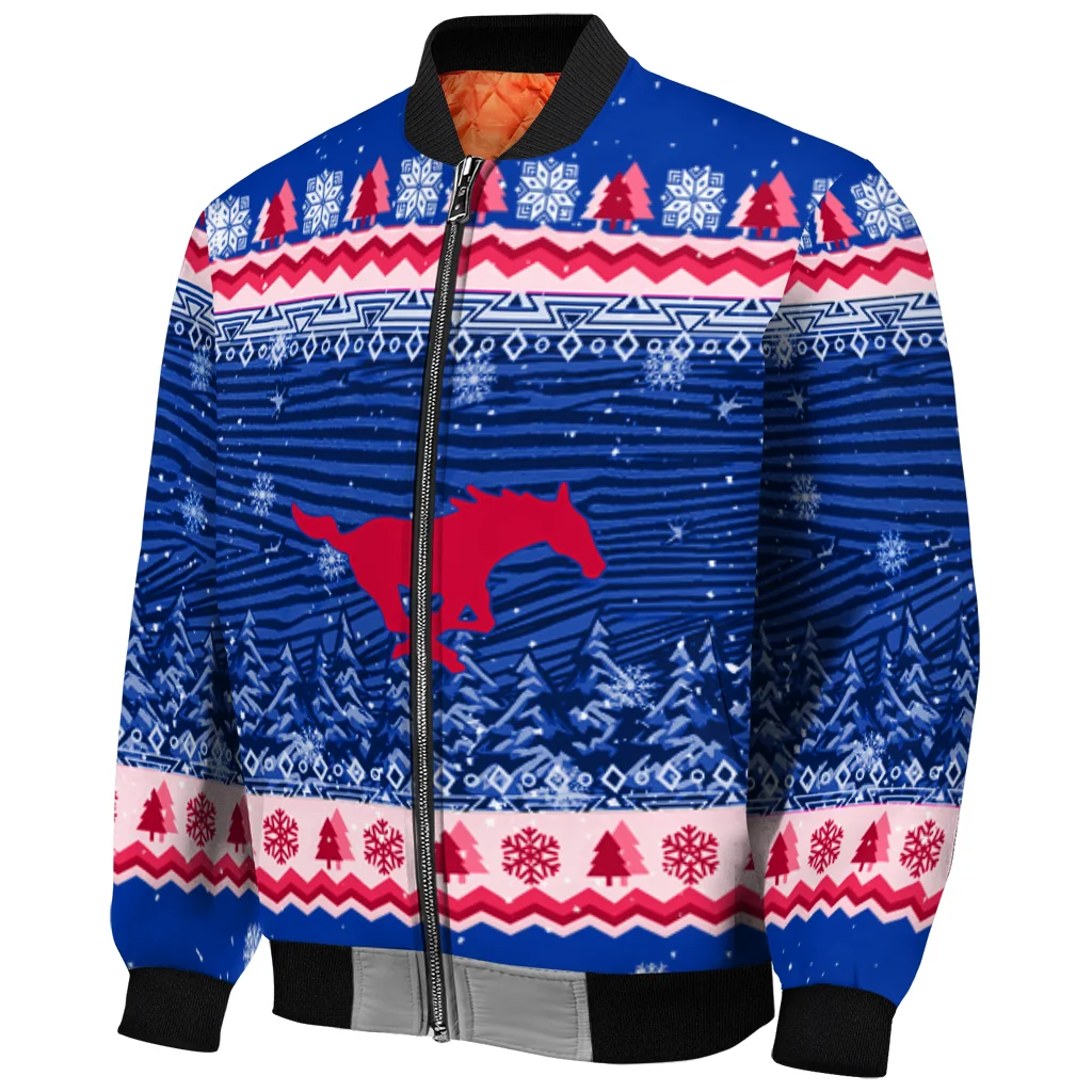 smu mustangs snowy pines blue bomber jacket fashion forward smu mustangs snowy pines blue bomber jacket fashion forward