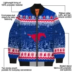 smu mustangs snowy pines blue bomber jacket best selling