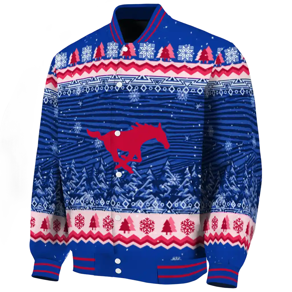 smu mustangs snowy pines blue varsity jacket best selling smu mustangs snowy pines blue varsity jacket best selling