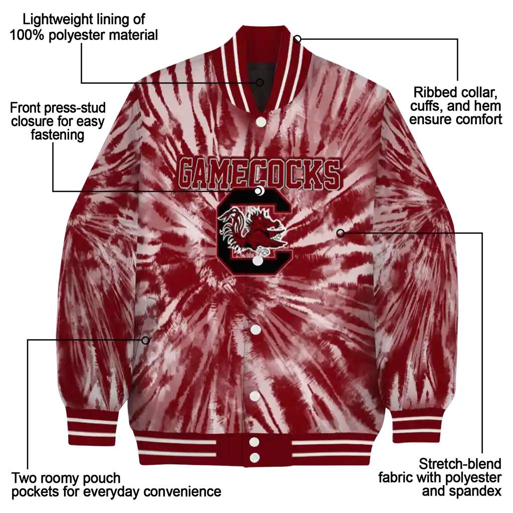 south carolina gamecocks dynamic rings garnet varsity jacket new arrival south carolina gamecocks dynamic rings garnet varsity jacket new arrival