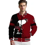 south carolina gamecocks snoopy attitude garnet varsity jacket best selling