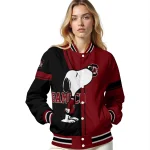 south carolina gamecocks snoopy attitude garnet varsity jacket best selling