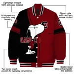 south carolina gamecocks snoopy attitude garnet varsity jacket best selling