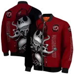 south carolina gamecocks spooky grin garnet bomber jacket best selling
