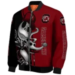 south carolina gamecocks spooky grin garnet bomber jacket best selling