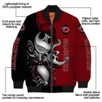 south carolina gamecocks spooky grin garnet bomber jacket best selling