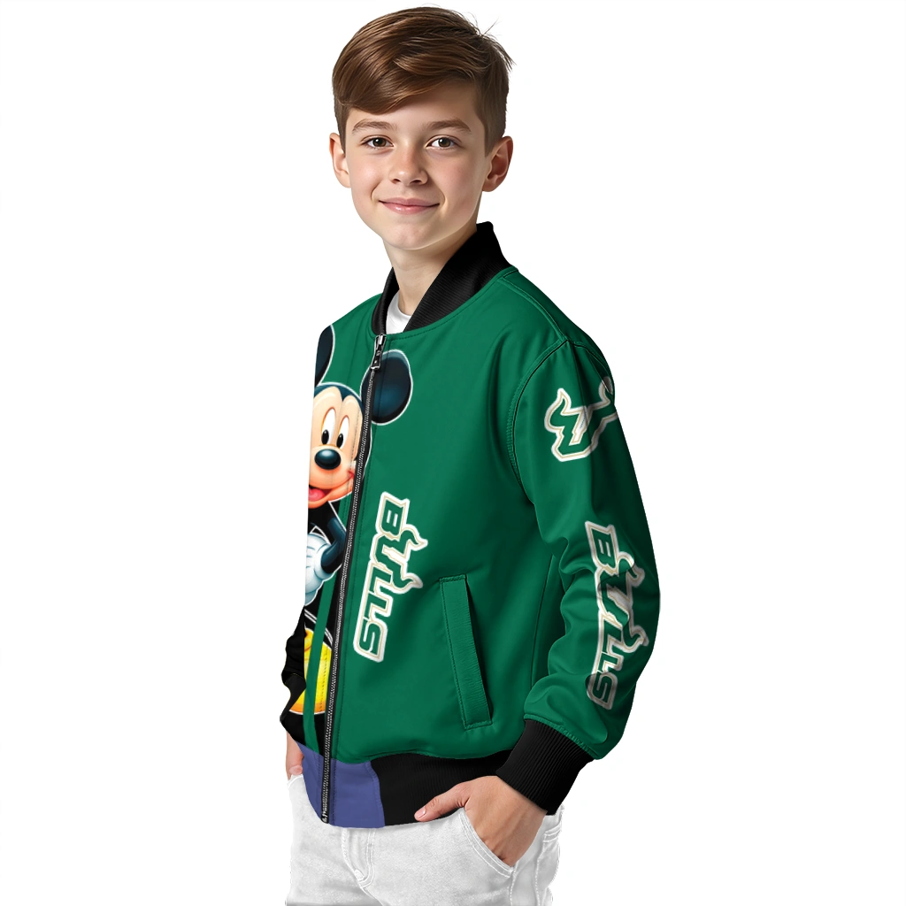 south florida bulls mickey mouse green bomber jacket trendy south florida bulls mickey mouse green bomber jacket trendy