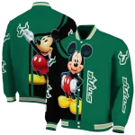 south florida bulls mickey mouse green varsity jacket best selling