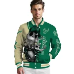 south florida bulls spooky grin green varsity jacket best selling