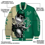south florida bulls spooky grin green varsity jacket best selling