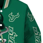 south florida bulls spooky grin green varsity jacket best selling