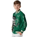 south florida bulls spooky grin green varsity jacket best selling