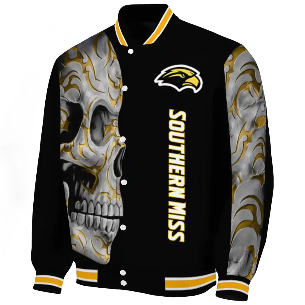 southern miss golden eagles fire skull black varsity jacket best selling southern miss golden eagles fire skull black varsity jacket best selling