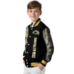 southern miss golden eagles fire skull black varsity jacket best selling