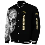 southern miss golden eagles intricate skull black varsity jacket best selling