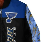 st louis blues fire skull blue black bomber jacket best selling