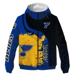 st louis blues hex grid texture blue black windbreaker jacket best selling