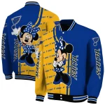 st louis blues minnie mouse blue varsity jacket best selling