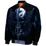 st louis blues skull bite blue black bomber jacket best selling