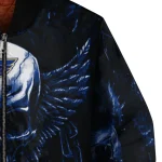 st louis blues skull bite blue black bomber jacket best selling