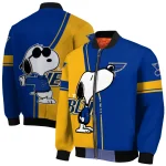 st louis blues snoopy attitude blue bomber jacket best selling