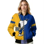 st louis blues snoopy attitude blue bomber jacket best selling