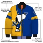st louis blues snoopy attitude blue bomber jacket best selling