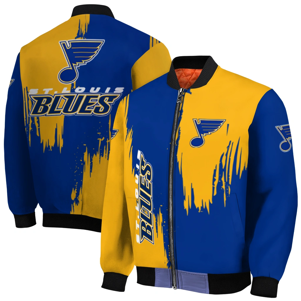 st louis blues urban mark blue bomber jacket best selling st louis blues urban mark blue bomber jacket best selling