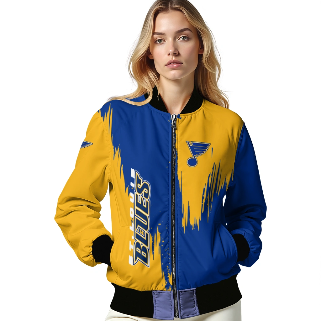 st louis blues urban mark blue bomber jacket latest model st louis blues urban mark blue bomber jacket latest model