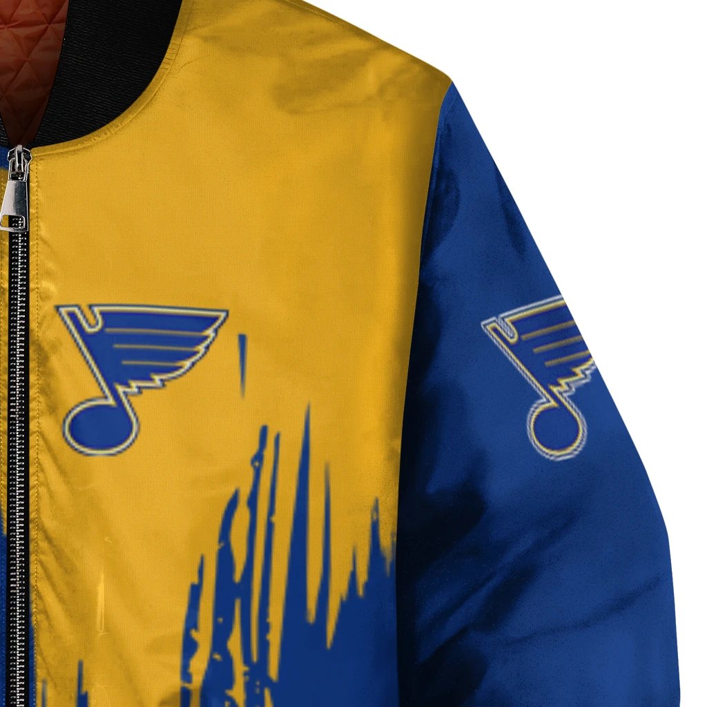 st louis blues urban mark blue bomber jacket premium grade st louis blues urban mark blue bomber jacket premium grade