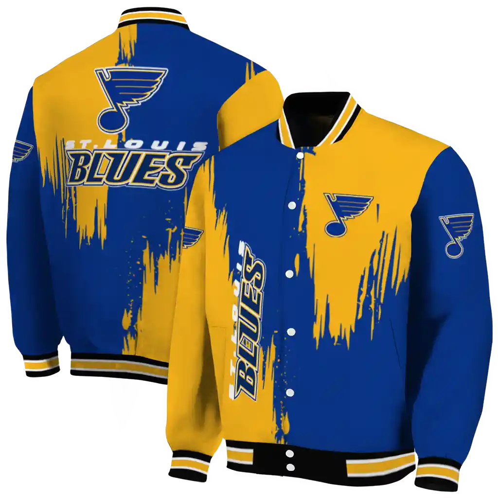 st louis blues urban mark blue varsity jacket fashion forward st louis blues urban mark blue varsity jacket fashion forward