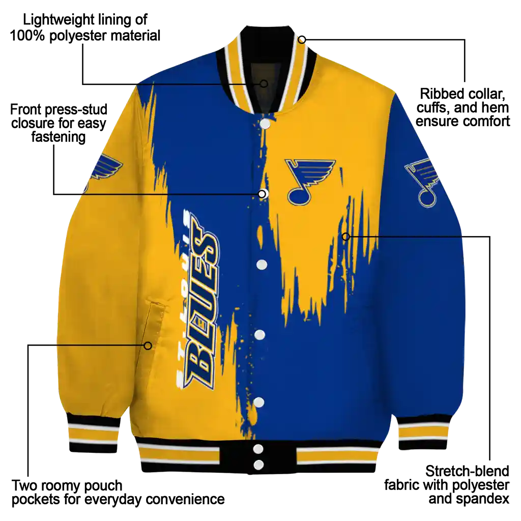 st louis blues urban mark blue varsity jacket new arrival st louis blues urban mark blue varsity jacket new arrival