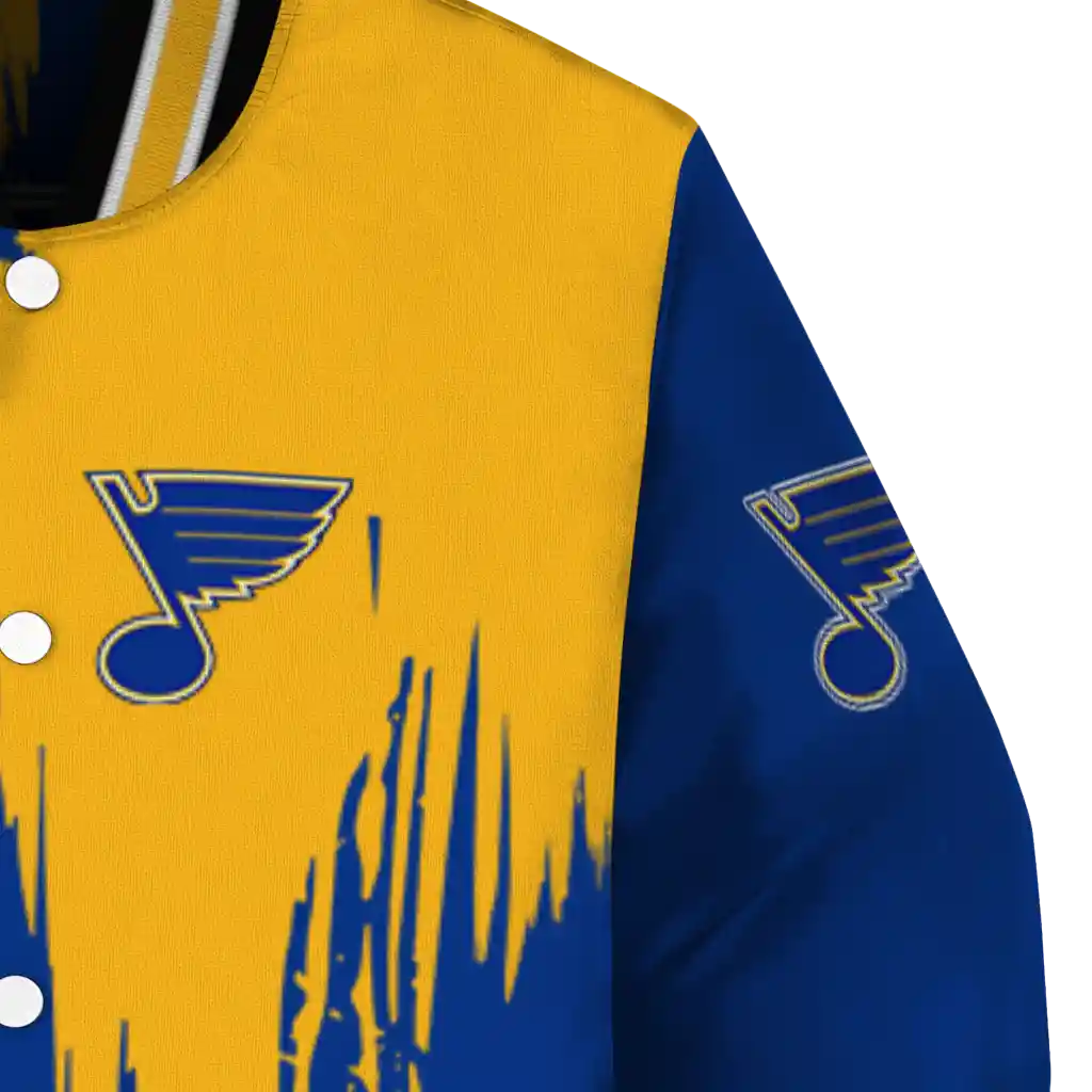 st louis blues urban mark blue varsity jacket premium grade st louis blues urban mark blue varsity jacket premium grade