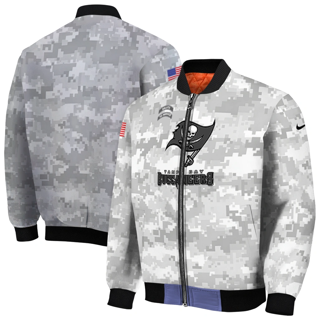 tampa bay buccaneers gray camouflage gray bomber jacket best selling tampa bay buccaneers gray camouflage gray bomber jacket best selling
