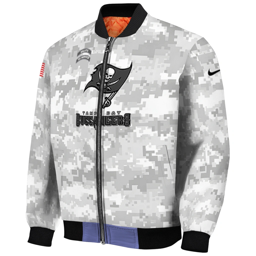 tampa bay buccaneers gray camouflage gray bomber jacket fashion forward tampa bay buccaneers gray camouflage gray bomber jacket fashion forward