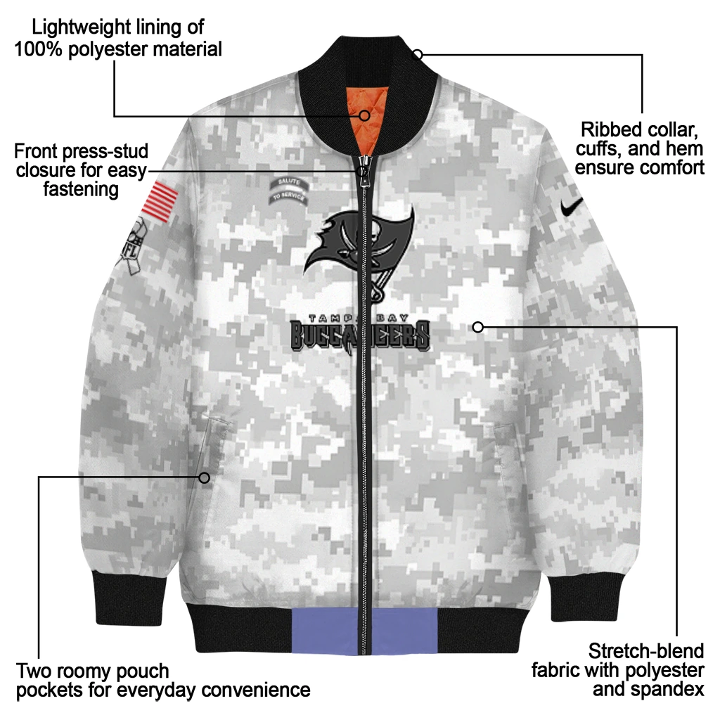 tampa bay buccaneers gray camouflage gray bomber jacket new arrival tampa bay buccaneers gray camouflage gray bomber jacket new arrival