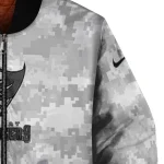 tampa bay buccaneers gray camouflage gray bomber jacket best selling