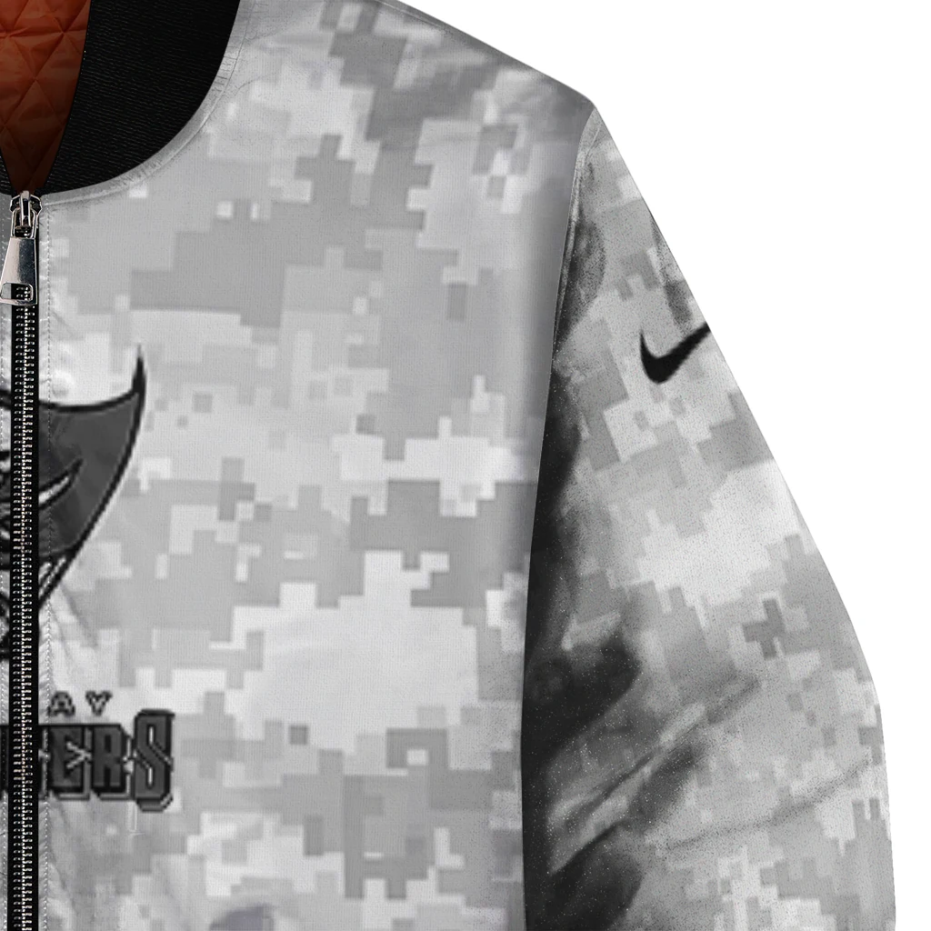 tampa bay buccaneers gray camouflage gray bomber jacket premium grade tampa bay buccaneers gray camouflage gray bomber jacket premium grade