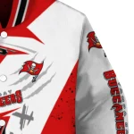 tampa bay buccaneers ripped bolt red white varsity jacket best selling