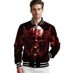 tampa bay buccaneers skull bite red black varsity jacket best selling